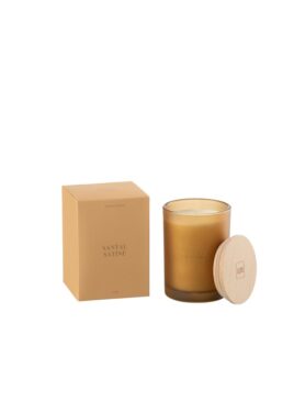 Jolipa Geel Oranje Geurkaars Van Glas