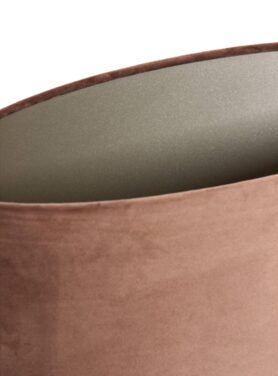 Kap Ovaal Voor Lampen Chocolade Bruin Velours