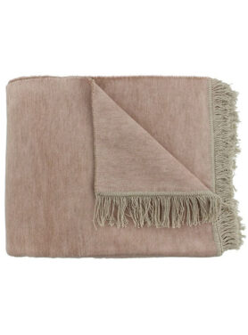 Nude Plaid Met Beige Franjes