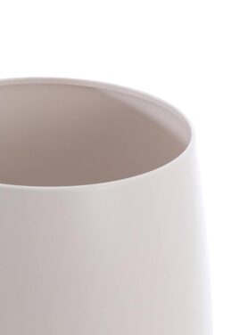 Plantenpot Mat Creme Metaal Met Houten Poten