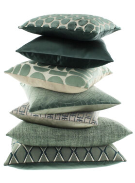 Sierkussen Allerlei Patronen Donker Mint