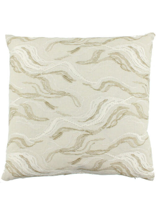 Sierkussen Off White Beige Zandkleur Met Golf Patroon