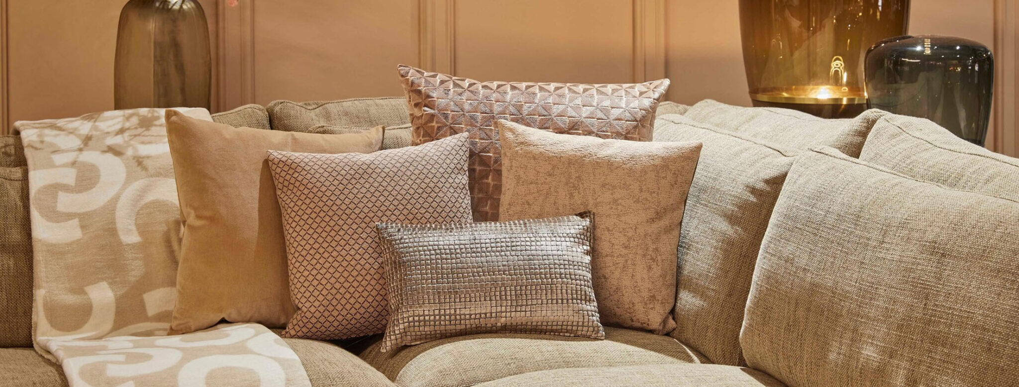 Sierkussens Beige Roze Tinten Claudi