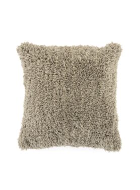 Taupe Fluffy Sierkussen Polyester
