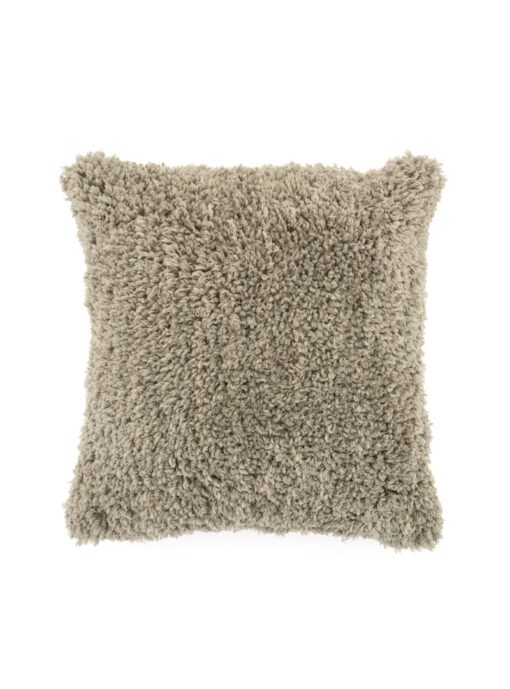 Taupe Fluffy Sierkussen Polyester