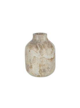 Vaas In Fles Vorm Met Marmer En Beige Kleur
