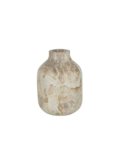 Vaas In Fles Vorm Met Marmer En Beige Kleur