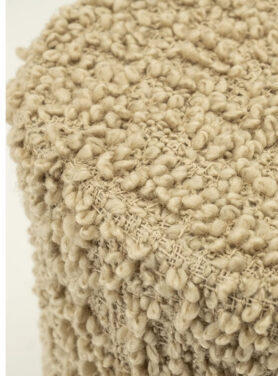 Beige Stof Met Haakjes Poef Landelijk