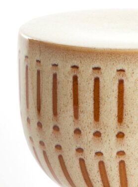 Bruine Creme Keramische Kruk Bijzettafel