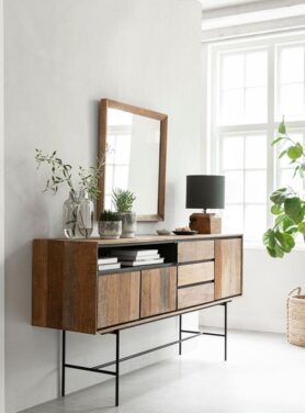 Dtp Home Spiegel Met Teakhouten Randen Vierkant