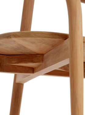 Houten Eetkamerstoel Naturel Kleur Open Rug