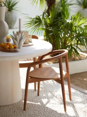 Houten Eetkamerstoel Naturel Teakhout