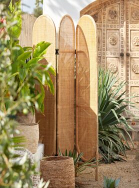 Kamerscherm Rotan Drie Delen