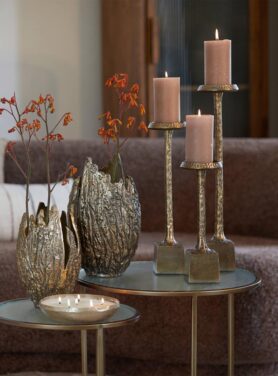 Kandelaar Lang Antiek Brons Goud