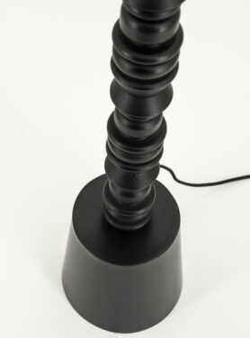 Onderkant Vloerlamp Zwarte Poot Met Zwarte Snoer