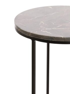 Pilaar Of Zuil Marmer Met Metalen Zwarte Poten