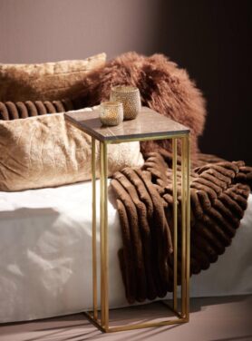 Plaid Donkerbruin Met Lijnen Zacht