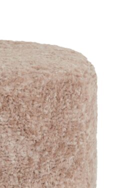 Poef Roze Bruin Rond Met Stof