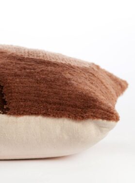 Rechthoekig Sierkussen Terra Bruin En Beige Zand Kleur