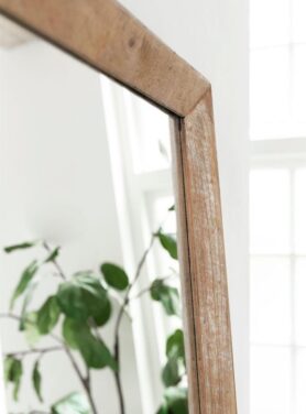 Spiegel Met Houten Randrechthoekig Lang