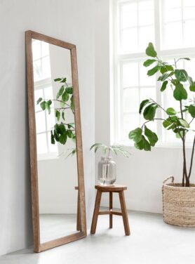 Spiegel Rechthoek Teakhout Langwerpig