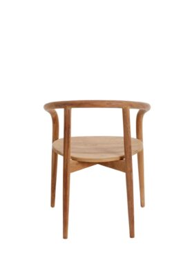 Teakhouten Eetkamerstoel Open Rug Naturel Kleur