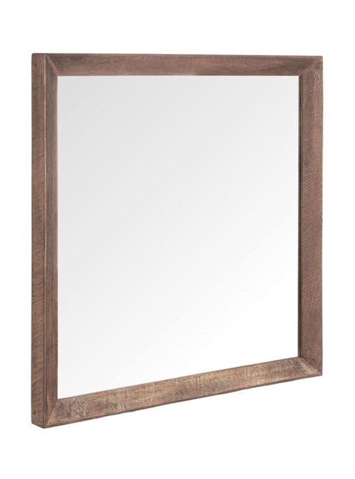 Vierkante Spiegel Met Houten Randen