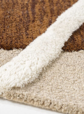 Vloerkleed Beige Bruin Wit