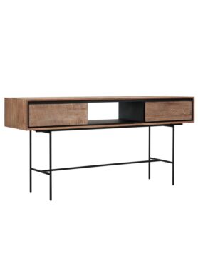 Wandtafel Teakhout Met Stalen Poten