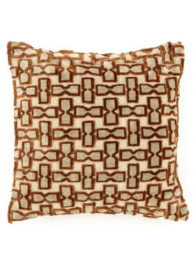 Zandloper Patroon Beige Bruine Tinten Sierkussen
