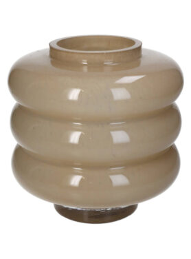 Beige Korte Breda Vaas