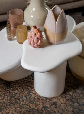 Bijzettafel Organische Vorm Wit