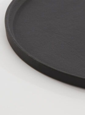 Dienblad Zwart Metaal Rond