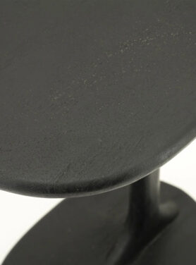 Houtnerf Zwart Bijzettafeltje Voor Bij De Bank