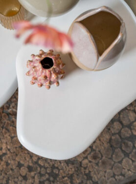 Organische Bijzettafel Witte Kleur