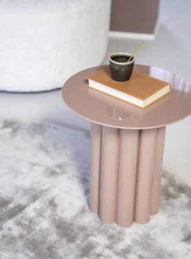 Sidetable Beige Glans Rond