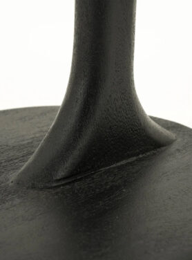 Zwarte Poot Van Ovaal Bijzettafeltje Mangohout