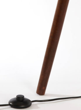 Donkerhouten Poot Lampvoet Met Zwart Aan En Uit Knop
