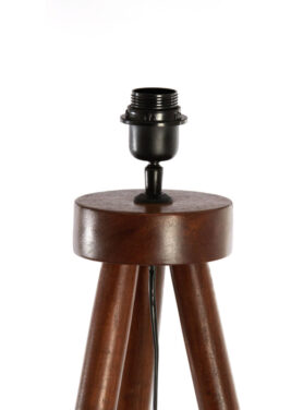 Driepoot Lampvoet Hout Donker