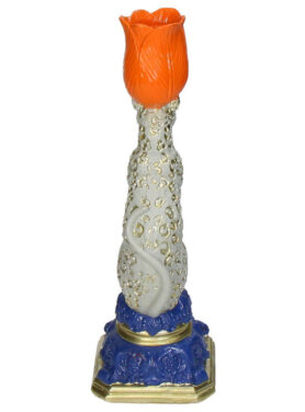 Kaarsenhouder Goud Met Kleur In De Vorm Van Een Tijger