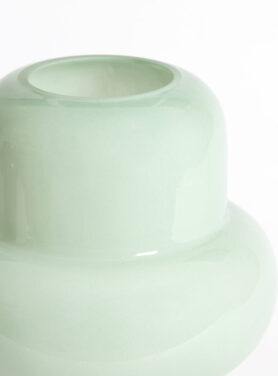 Mintkleur Lichtgroene Bolvormige Glazen Vaas