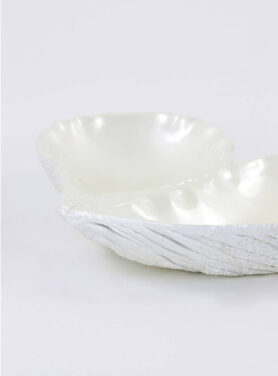 Schaal Oyster Wit Parelmoer Twee Delen